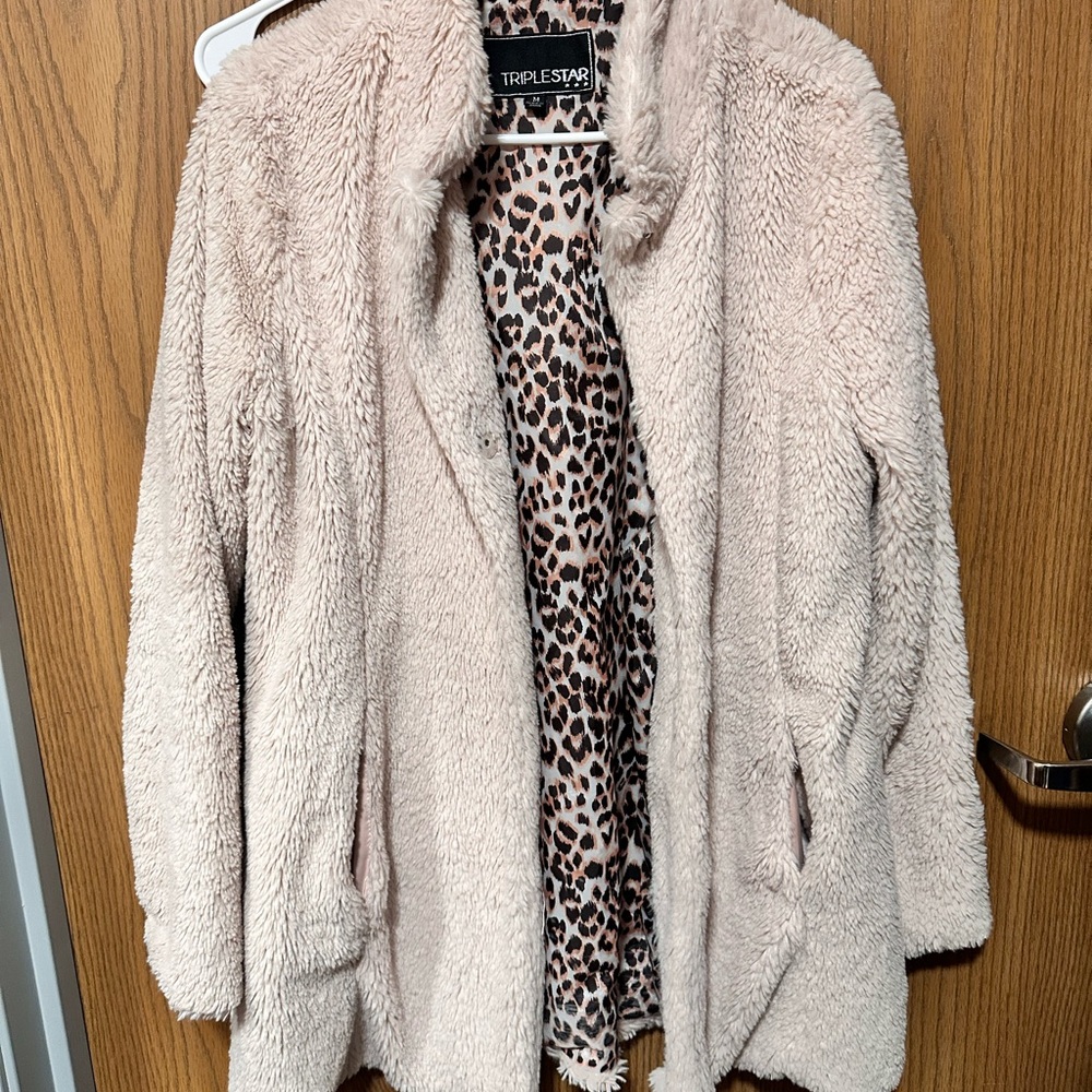 Cream Faux Fur Jacket